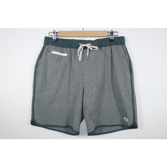 Vuori Banks Swim Trunks Shorts Beryl Linen Unlined Stretch Men's Size 32 Medium - Picture 2 of 7